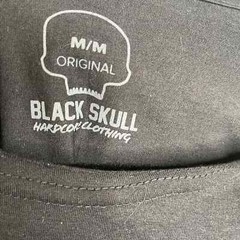 Black Skull Red White And Blue USA Flag Mens Medium Black Tshirt