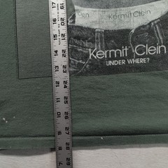 Vintage 90s Kermit Clein Under Where Shirt XL Changes Muppets Single Stitch USA