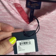 Good Man Brand Striped Victory V Notch Tee Nwt