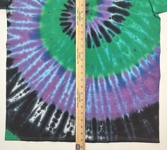 Tie Dye Swirl Adult Unisex T-Shirt Size XL Hand Dyed Multicolor Long Length Tee