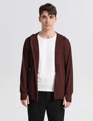 NWT $39 SIZE XL BURGUNDY UPF 50+ Sun Protection Outdoor Lightweight zip hoodie