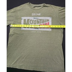 Mountain Dew Graphic T Shirt Mens Large Green Logo Soda Beverage Tee