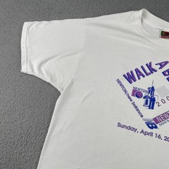 Vtg FOTL XL Shirt Walk A Block New Balance Newton Massachusetts April 16 2000