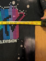 MTV Music Television Black Graphic Print Logo Tee Men’s S Cotton Bleached