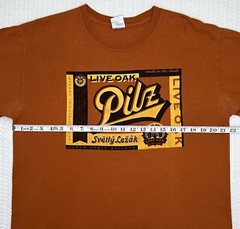 Live Oak Pilz Brewing Company Orange Shirt LG 21.5” X 27”