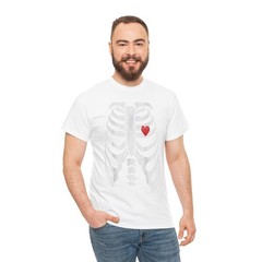 Heart Rib Cage X-Ray Skeleton Tee