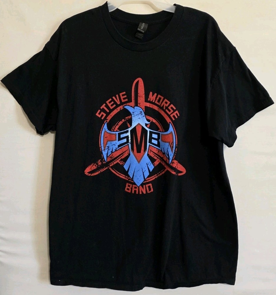 STEVE MORSE BAND Tour 2024 Black Concert Tshirt Mens sz L Van Romaine Dave LaRue