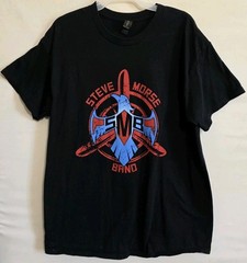 STEVE MORSE BAND Tour 2024 Black Concert Tshirt Mens sz L Van Romaine Dave LaRue