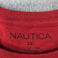 Nautica Shirt Mens 3XL Red NS83 Sailing Graphic Crewneck Cotton Jersey Tagless