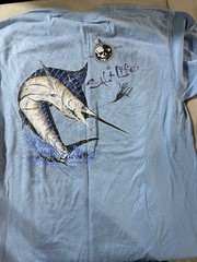 Salt Life Blue Men’s T-Shirt Cotton Fish Graphic Pocket Short Sleeve Size Large