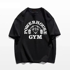 Men T-shirts Fitness Bodybuilding Cotton Shirt Oversized Rag Gym Sport Muscle.