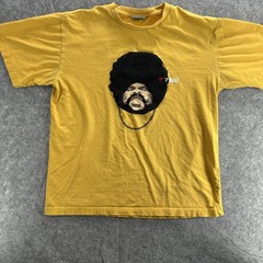 Vintage Club TMO Japan Shirt Mens Large Yellow Afro Graphic Two Tone Tee 90s