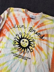 Online Ceramics Sun Brand Graphic Long Sleeve Shirt Mens XXL Tie Dye Multi Color