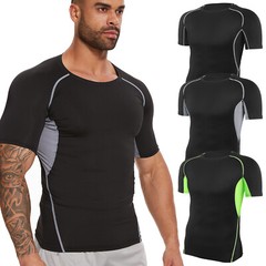 Men’s Compression Short Sleeve Sports Running Shirts Fitness Quick Dry T-shirt