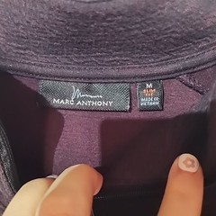 Marc Anthony 1/4 Zip Pullover Purple Black Slim Fit Men’s Medium