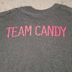 Fishing For A Cure Breast Cancer Awareness T-Shirt Size Large Gray Cotton Blend