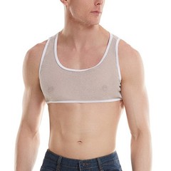 Men’s Workout Vest Mesh Muscle Tank Top Sleeveless Crop Tops Tee U Neck