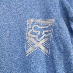 Fox Racing Men’s Slim Fit T-Shirt Blue XL Short Sleeve Crew Neck Straight Hem
