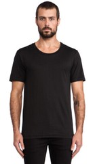 BLK DNM Men’s Plain t Shirt Crew Neck White or Black Lightweight Medium