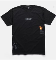 Super Rare 10 Deep Pokémon Fire Strike Charmander Tee Black XL