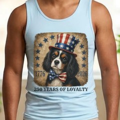 Tricolor Dog Patriotic Tank Top