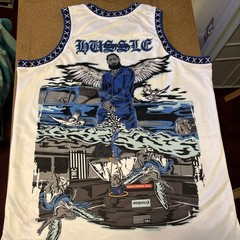 NEW LIMITED EDITION! NIPSEY HUSSLE All Money In Hustle Brand X LA Jersey Mens XL
