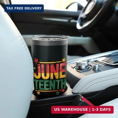 Juneteenth Party Outfit Black Independence Day Merch Stainless Steel Insulated T