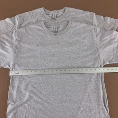Gildan Dry Blend Men’s Large Heather Gray Short Sleeve Crew Neck Tee 2 Pack New