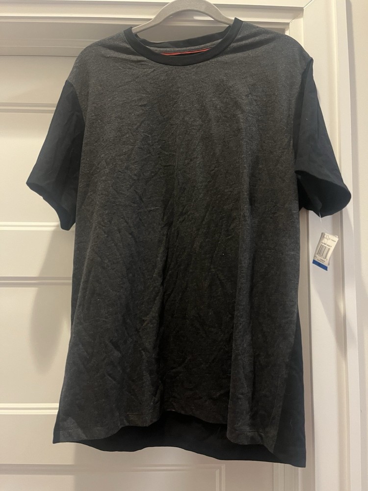 Alfani Men’s V-Neck T-Shirt Black Gray XL NWT