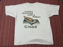 MENS USED VINTAGE 90S SINGLE STITCH CIGAR SMOKING SHIRT SIZE XL