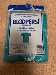 Vintage Bloopers Irregular Pocket T Shirt NWT L Made In The USA