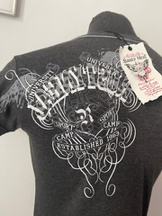 Rusty Neal short sleeve men’s stretch T-shirt print print M slim New gray