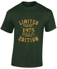 LIMITED EDITION 1975 MENS T SHIRT 50TH BIRTHDAY GIFT PRESENT IDEA TOP FUNNY COOL