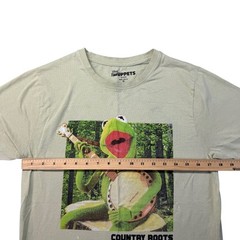 The Muppets Shirt Men’s Medium Beige Disney Kermit Banjo Country Roots Casual