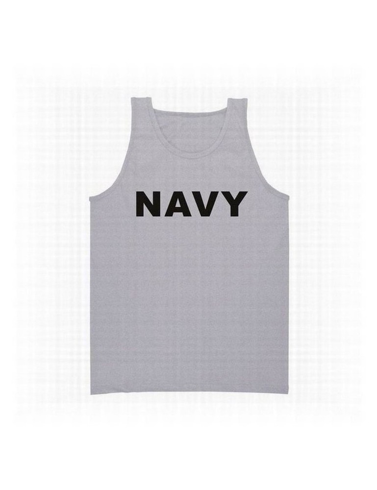 US NAVY TANK TOP T-SHIRT SPORT GREY
