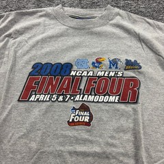 Y2k 2000s Champion NCAA Final Four Alamodome Graphic Grey T-Shirt Mens XL