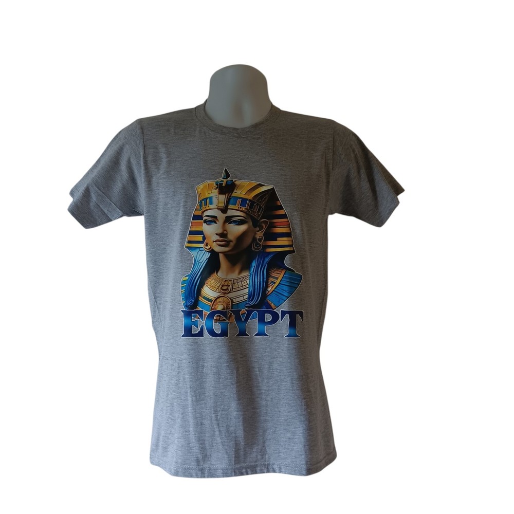 Egypt queen Cleopatra men’s gray short-sleeve graphic t-shirt size S