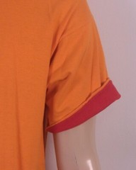 vintage 80s 90s FOTL 2 Tone T-Shirt Orange Red Accent 2 Ply single stitch L
