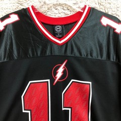 DC Comics The Flash Jersey Extra Large Adult Black #11 Football V Neck Mens XL