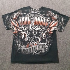 Iron Horse Saloon T Shirt Mens XL Black Bike Week 2016 Motorcycles Bar Biker