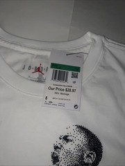Nike Jordan Dot Graphic Jumpman Men’s White T-Shirt Sz XL FZ1936-100 Bred