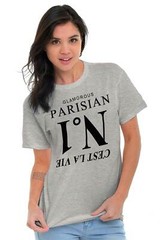 Glamorous Paris Number 1 Designer French Gift Womens Short Sleeve Crewneck Tee