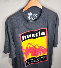 Hustle Mens Shirt 3XLarge Daily All Day Everyday Blessed Mountains Gray A60