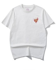 Men Embroidery Dragon T Shirt Hip Hop Streetwear Cotton Short Sleeve Tee