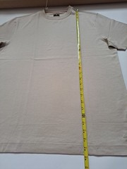 NEW Left Coast Tee Men’s Short Sleeve Pima Cotton Beige T-Shirt Top Size M
