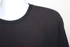 KITH Mens XL Seersucker Ribbed Fabric Lightweight T Shirt Drawstring Waist Black