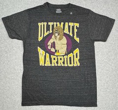 Ultimate Warrior T-Shirt Men’s Short Sleeve WWE WWF Wresting Tee Size XL