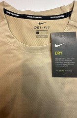 Nike T-Shirts Dri-Fit Athletic fro Men Crew Neck Color Cream Work out Tee