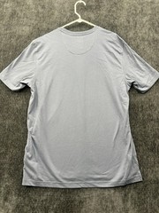 Greg Norman T Shirt Mens Large Gray Side Slit Cotton Crewneck Shark Logo Casual