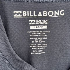 Billabong Rash Guard Mens Large Polyester Spandex Black Performance Tee